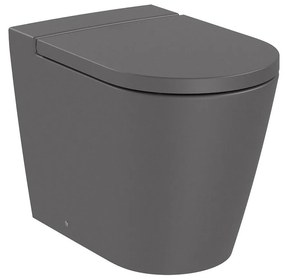 Тоалетна чиния Roca A347526640 ROUND, стояща, долепена до стената, двойно оттичане, Rimless, 37x56x44см