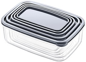 Комплект кутии за съхранение (5 броя), цвят Прозрачен