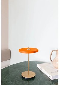 Оранжева LED затъмняваща се настолна лампа с метален абажур (височина 31 cm) Asteria Move – UMAGE