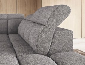 Ъглов диван Chicago-Тъмносив-Десен