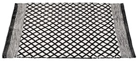Черно-бял килим за баня от рециклирана пластмаса 50x80 cm Tara – Wenko