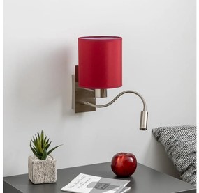 Brilagi-LED Аплик NUBILA 1xE27/25W/230V+LED/3W хром/Помпейски червен