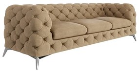 Светлокафяв кадифен диван 243 cm Chelsea – Ropez