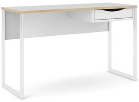 Бяла работна маса , 130 x 48 cm Function Plus - Tvilum