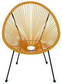 Жълт градински стол метален/пластмасов Avocado Comfort – Bonami Selection