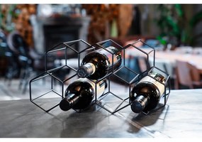 Черна метална стойка за вино - Leopold Vienna