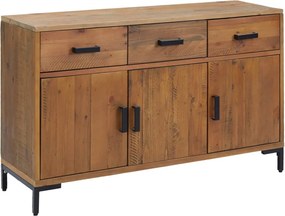 349919 vidaXL Сайдборд, кафяв, 110x35x70 см, борова дървесина масив