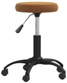 3085725 vidaXL Трапезен стол, кафяв, кадифе