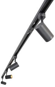 Модерна 1-фазна релсова система с 14 прожектори черна - Jeana