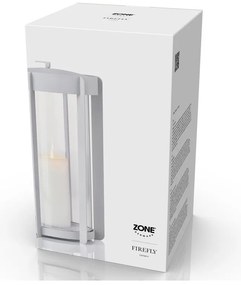 Светлосив LED фенер с USB (височина 35 cm) Firefly – Zone