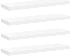 323816 vidaXL Окачени стенни рафтове, 4 бр, бели, 80x23,5x3,8 см, МДФ