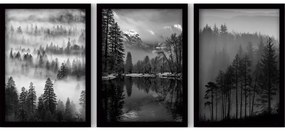 Картини в комплект от 3 бр. 35x45 cm Black &amp; White - Wallity
