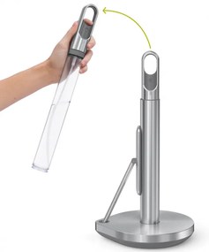 Поставка за кухненска хартия с вграден спрей за повърхности SimpleHuman KT1196, 177 мл, 20.3х17.8х38.1 см, Матов инокс