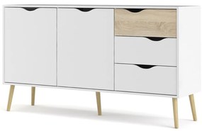 Бял скрин 147x82x39 cm Oslo – Tvilum
