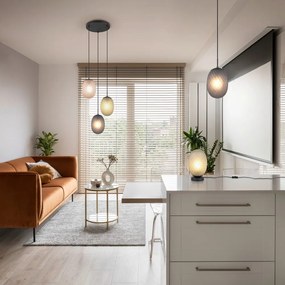 Зелена настолна лампа със стъклен абажур (височина 28,5 cm) Facette – Trio