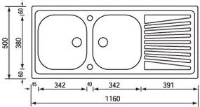 мивка Sanitec Mondial 2VR