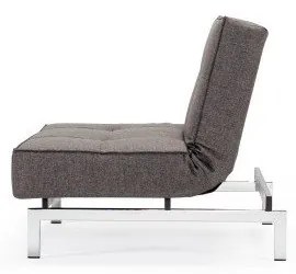 Тъмносив сгъваем фотьойл с метална основа Flashtex Dark Grey Splitback - Innovation