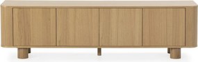 Маса за телевизор от декор от дъб в естествен цвят 180x50,5x40 cm Padoc – MOME