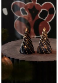 Черни светлинни декорации в комплект 2 бр. на батерии ø 6 cm Vilma Tree – Sirius