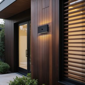 Стенна лампа черна Lux сензор магнитна вкл. LED акумулаторна - Batt