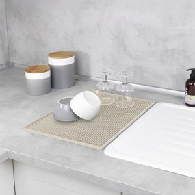 Бежова гумена тавичка за оттичане за съдовете 40x30 cm Maxi – Wenko