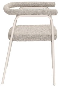 Бежови тапицирани трапезни столове в комплект с подлакътници 2 бр. Ecto – Hübsch