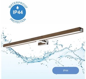 Brilagi-LED Лампа за огледало в баня WOODY MIRROR LED/15W/230V IP44 дъб/хром