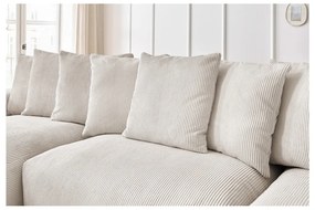 Кремав ъглов диван от рипсено кадифе Voltaire – Bobochic Paris