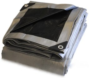 Брезент сребърно - черен 10x12 м 260 г/м2