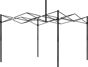 Тристенна парти палатка без прозорци Черен 3m x 3m