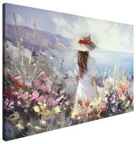 Картина с ръчно рисувани елементи 100x70 cm Amelia - Styler