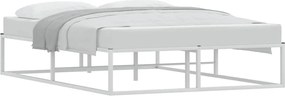 4017425 vidaXL Рамка за легло без матрак Бяла 140x200 cm Метал