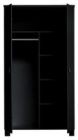 Гардероб от черен бор 111x202 cm Ties - WOOOD