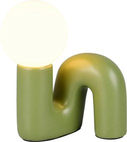 Зелена керамична настолна лампа (височина 21,5 cm) Quinn – Reality