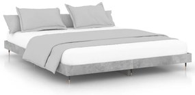 832153 vidaXL Рамка за легло, бетонно сиво, 120x200 см, инженерно дърво