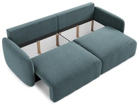 Тюркоазен разтегателен диван с място за съхранение 238 cm Kalena – Makamii