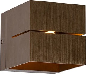 Интелигентна стенна лампа тъмно бронз 9.7 см с Wi-Fi G9 - Transfer Groove