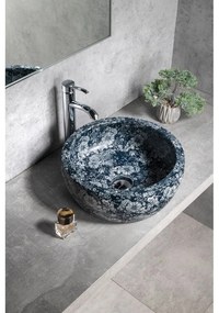 Тъмносиня керамична кръгла мивка ø 41 cm Priori – Sapho