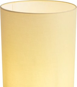 Смарт подова лампа дърво с бежов абажур вкл. WiFi A60 - Stojon