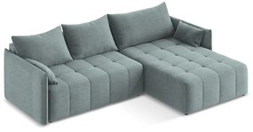 Син разтегателен ъглов диван с място за съхранение (десен ъгъл) Moku – Makamii