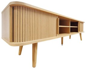 Маса за телевизор от декор от дъб в естествен цвят 178x50x40 cm Rove – Woodman