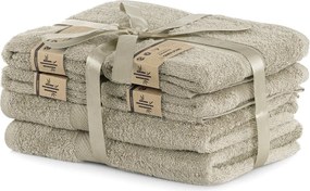 Комплект от 2 бежови кърпи за баня и 4 кърпи Bamby Beige - DecoKing
