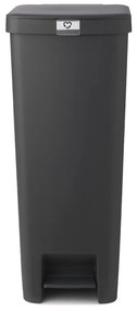 Кош за боклук с педал Brabantia StepUp 1005557, 40 л, Екологични материали, Голям отвор, Тъмносив