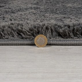 Антрацитен килим 140x200 cm - Flair Rugs