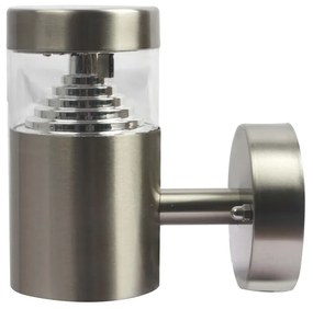 RABALUX 7827 Lisbon, стенна лампа, неръждаема стомана, прозрачен пластмасов абажур, LED 7W 560lm 4000K, 14x13cm, IP54 - 7827