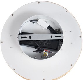 Скандинавска таванна лампа дърво 30 см вкл. LED димируема - Pecker