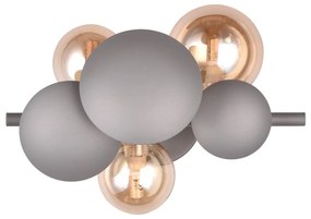 Стенна лампа в сиво-златист цвят Bubble - Trio Select