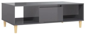 806021 vidaXL Маса за кафе, сив гланц, 103,5x60x35 см, инженерно дърво