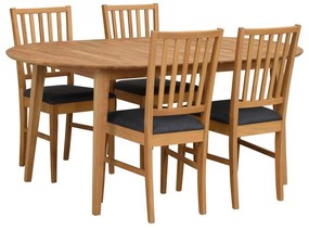 Овална дъбова сгъваема маса за хранене , 170 x 105 cm Filippa - Rowico