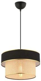 Полилей на кабел ERO 1xE27/60W/230V черен/бежов